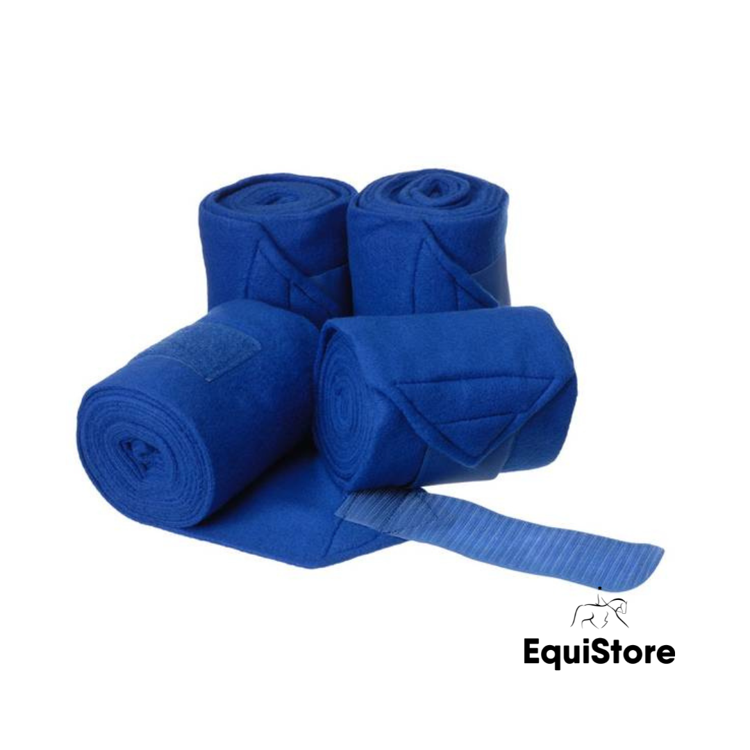 Turfmasters Polo Bandages in a pack of 4’s, for horses, in royal blue