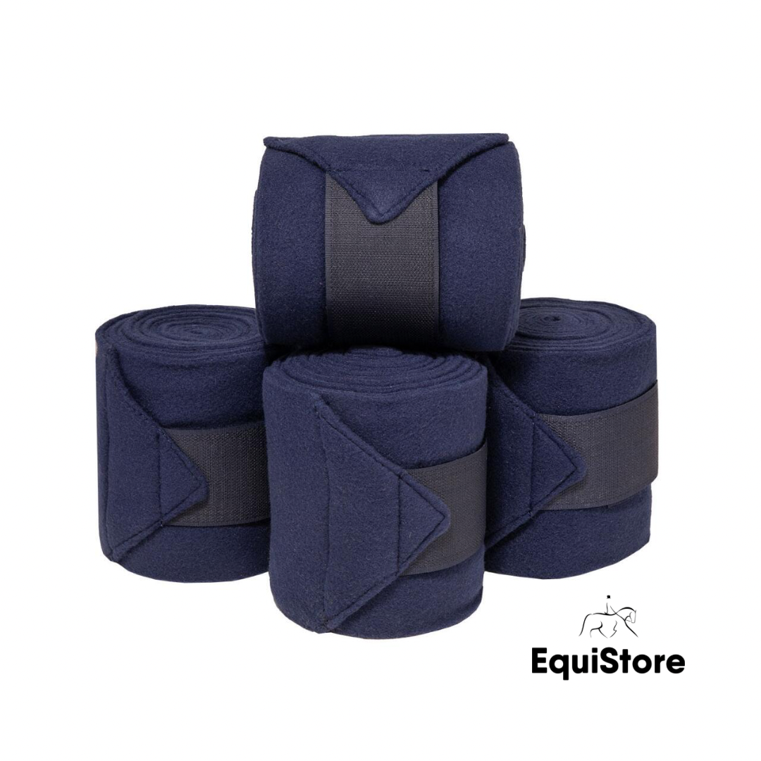 Turfmasters Polo Bandages in a pack of 4’s, for horses, in navy