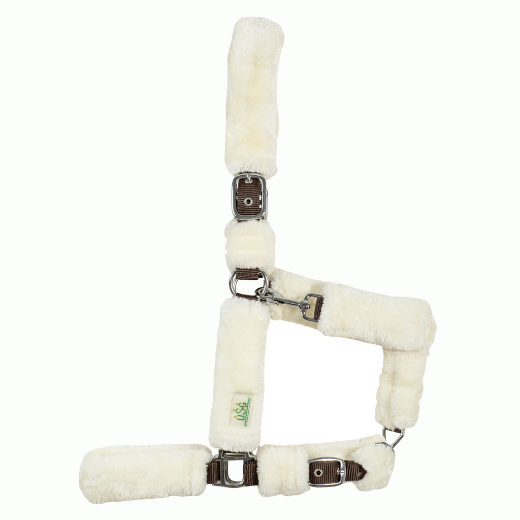 USG Fluffy Headcollar - Brown/Cream