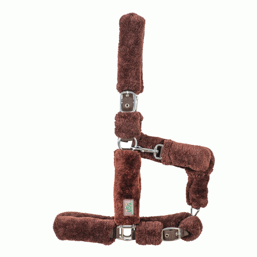 USG Fluffy Headcollar - Brown/Cream