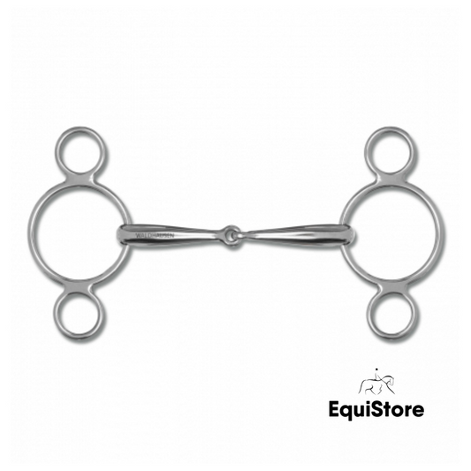 Waldhausen 2 Ring Dutch Gag snaffle bit for horses