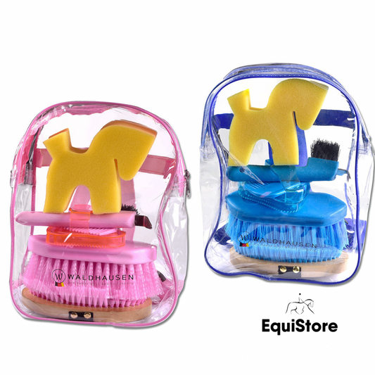 A Waldhausen complete horse grooming kit and bag for children.