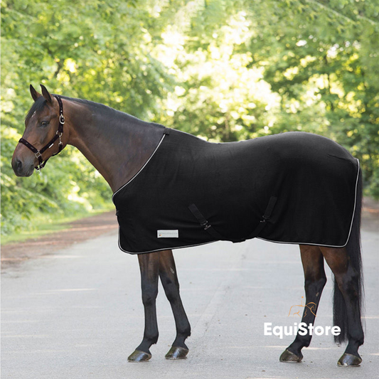 Waldhausen economic Fleece Rug - Black. A travel rug or cooler rug for your horse.