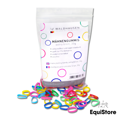 Waldhausen MULTICOLOUR Plaiting Bands for horses - Extra Wide